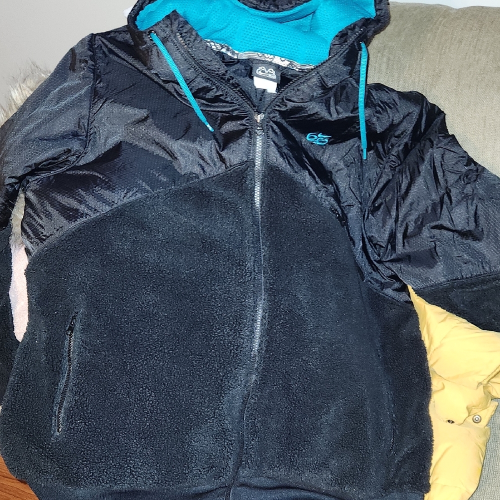 Nike Black and Teal Ski Jacket